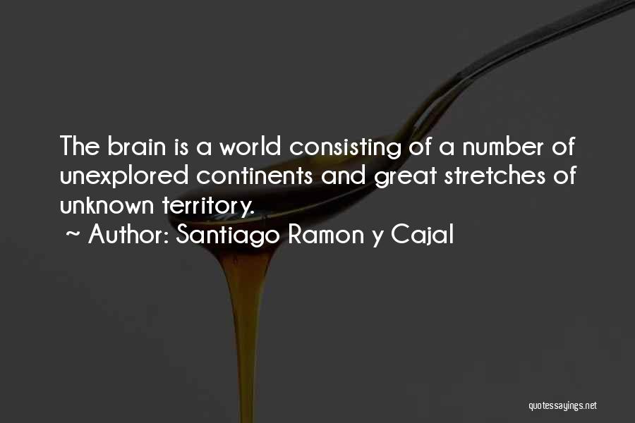 Santiago Ramon Y Cajal Quotes: The Brain Is A World Consisting Of A Number Of Unexplored Continents And Great Stretches Of Unknown Territory.