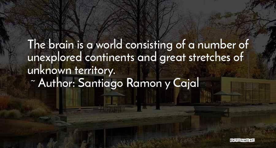 Santiago Ramon Y Cajal Quotes: The Brain Is A World Consisting Of A Number Of Unexplored Continents And Great Stretches Of Unknown Territory.