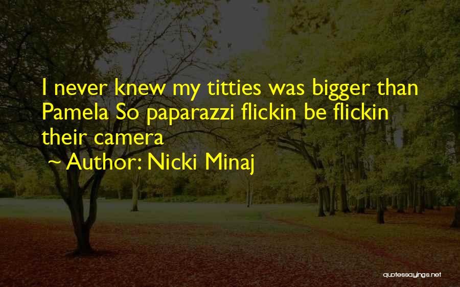 Nicki Minaj Quotes: I Never Knew My Titties Was Bigger Than Pamela So Paparazzi Flickin Be Flickin Their Camera