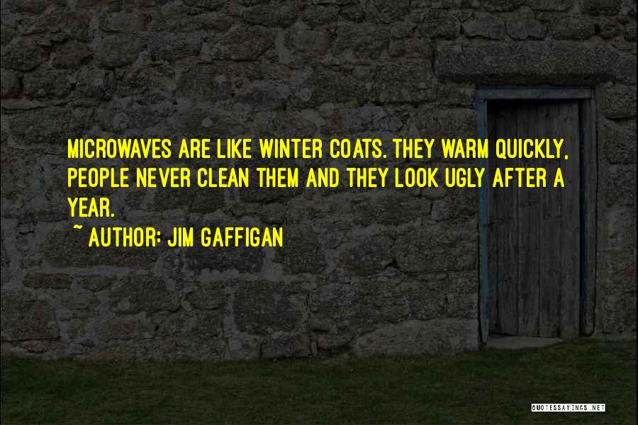 Jim Gaffigan Quotes: Microwaves Are Like Winter Coats. They Warm Quickly, People Never Clean Them And They Look Ugly After A Year.