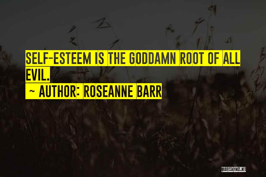 Roseanne Barr Quotes: Self-esteem Is The Goddamn Root Of All Evil.