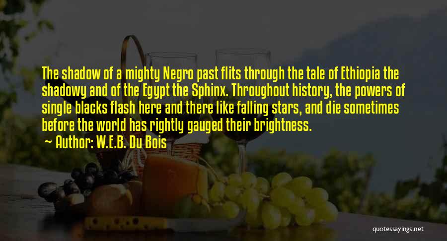 W.E.B. Du Bois Quotes: The Shadow Of A Mighty Negro Past Flits Through The Tale Of Ethiopia The Shadowy And Of The Egypt The