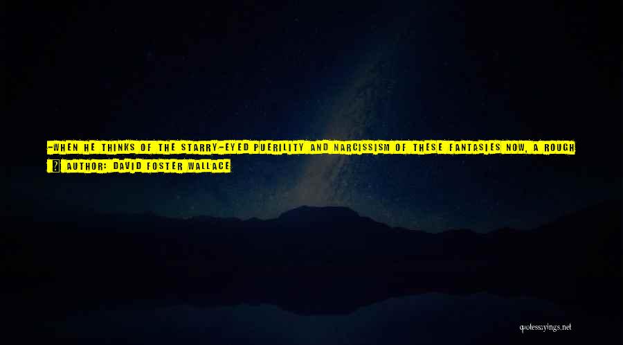 David Foster Wallace Quotes: -when He Thinks Of The Starry-eyed Puerility And Narcissism Of These Fantasies Now, A Rough Decade Later, Schmidt Experiences A
