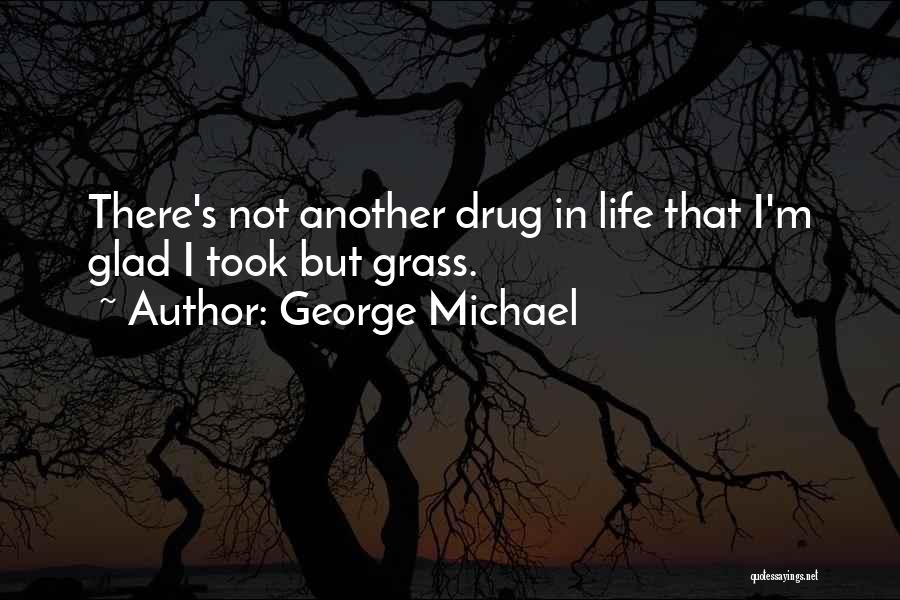 George Michael Quotes: There's Not Another Drug In Life That I'm Glad I Took But Grass.