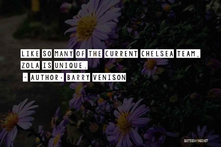 Barry Venison Quotes: Like So Many Of The Current Chelsea Team, Zola Is Unique.