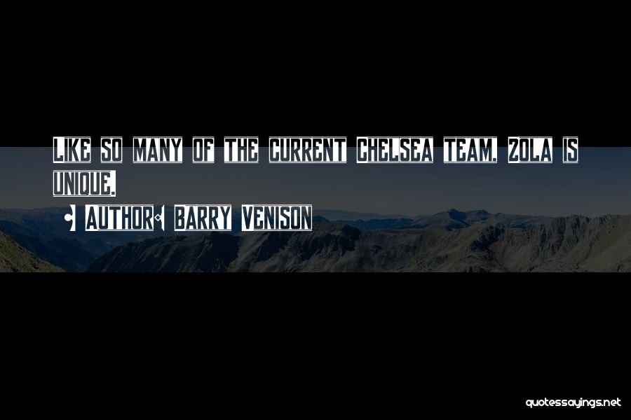 Barry Venison Quotes: Like So Many Of The Current Chelsea Team, Zola Is Unique.