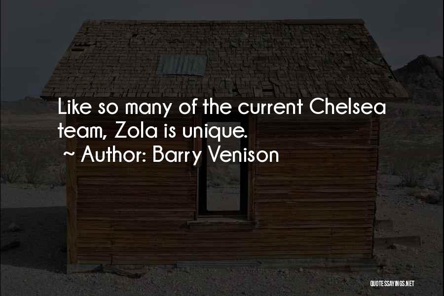 Barry Venison Quotes: Like So Many Of The Current Chelsea Team, Zola Is Unique.