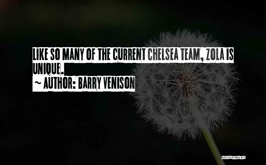 Barry Venison Quotes: Like So Many Of The Current Chelsea Team, Zola Is Unique.