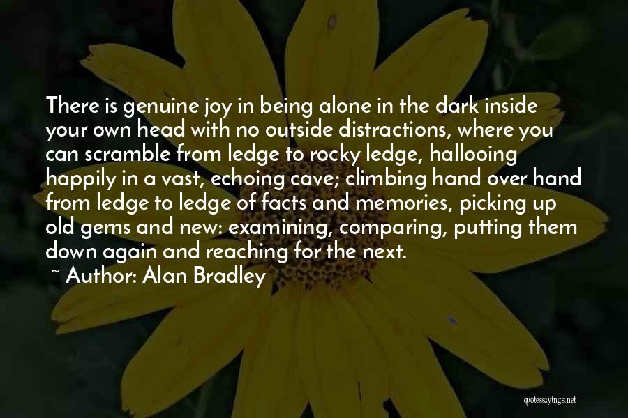 Alan Bradley Quotes: There Is Genuine Joy In Being Alone In The Dark Inside Your Own Head With No Outside Distractions, Where You