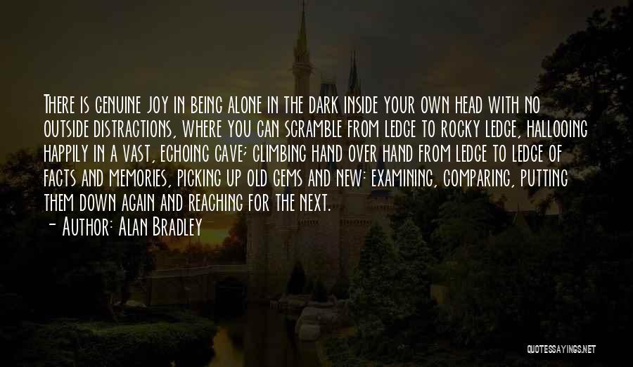 Alan Bradley Quotes: There Is Genuine Joy In Being Alone In The Dark Inside Your Own Head With No Outside Distractions, Where You