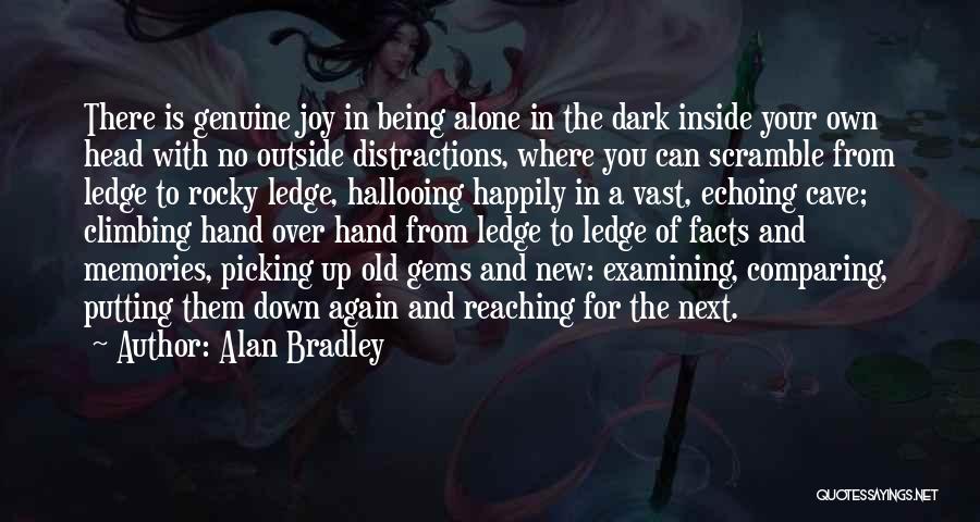 Alan Bradley Quotes: There Is Genuine Joy In Being Alone In The Dark Inside Your Own Head With No Outside Distractions, Where You