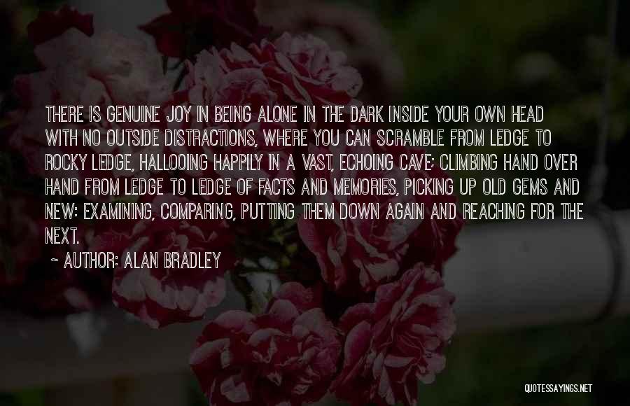 Alan Bradley Quotes: There Is Genuine Joy In Being Alone In The Dark Inside Your Own Head With No Outside Distractions, Where You