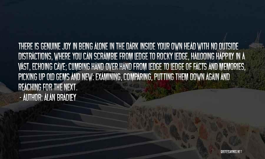 Alan Bradley Quotes: There Is Genuine Joy In Being Alone In The Dark Inside Your Own Head With No Outside Distractions, Where You