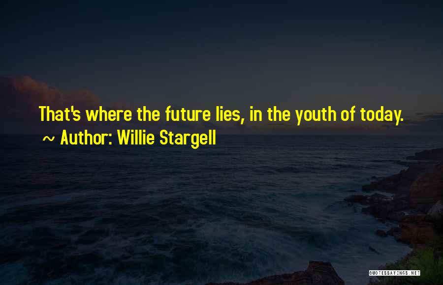 Willie Stargell Quotes: That's Where The Future Lies, In The Youth Of Today.