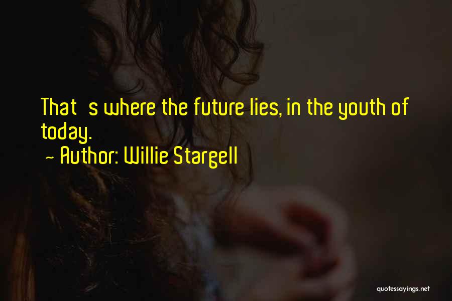 Willie Stargell Quotes: That's Where The Future Lies, In The Youth Of Today.