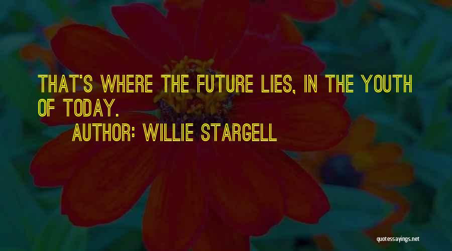 Willie Stargell Quotes: That's Where The Future Lies, In The Youth Of Today.