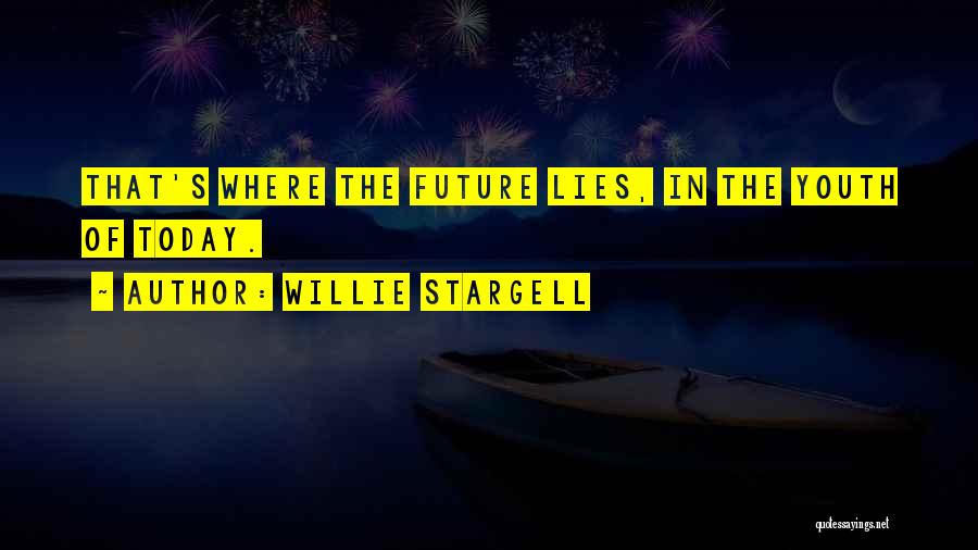 Willie Stargell Quotes: That's Where The Future Lies, In The Youth Of Today.