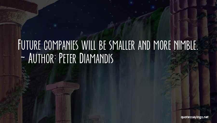 Peter Diamandis Quotes: Future Companies Will Be Smaller And More Nimble.