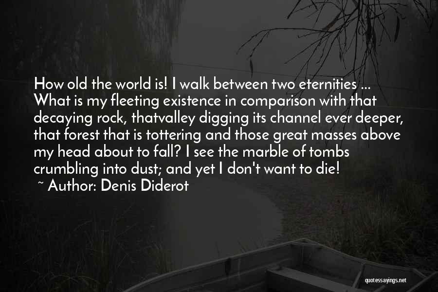 Denis Diderot Quotes: How Old The World Is! I Walk Between Two Eternities ... What Is My Fleeting Existence In Comparison With That