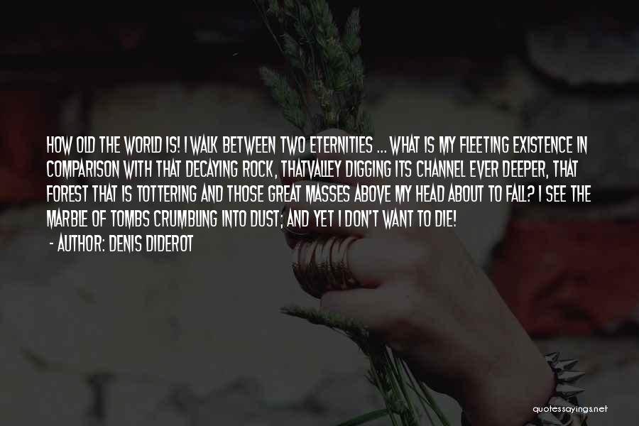 Denis Diderot Quotes: How Old The World Is! I Walk Between Two Eternities ... What Is My Fleeting Existence In Comparison With That
