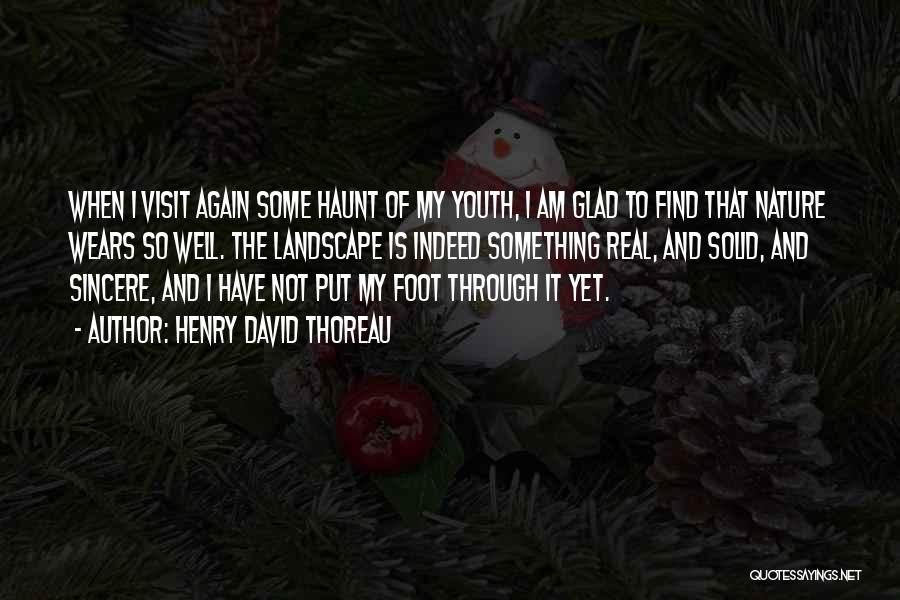 Henry David Thoreau Quotes: When I Visit Again Some Haunt Of My Youth, I Am Glad To Find That Nature Wears So Well. The