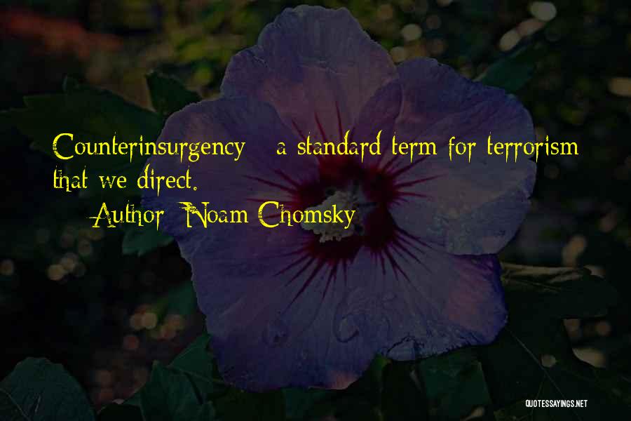 Noam Chomsky Quotes: Counterinsurgency - A Standard Term For Terrorism That We Direct.
