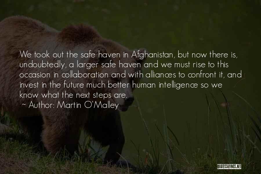 Martin O'Malley Quotes: We Took Out The Safe Haven In Afghanistan, But Now There Is, Undoubtedly, A Larger Safe Haven And We Must