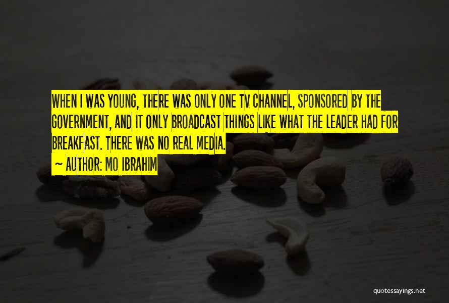 Mo Ibrahim Quotes: When I Was Young, There Was Only One Tv Channel, Sponsored By The Government, And It Only Broadcast Things Like