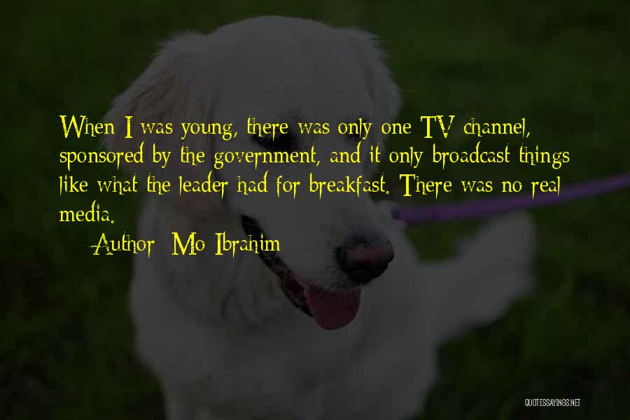 Mo Ibrahim Quotes: When I Was Young, There Was Only One Tv Channel, Sponsored By The Government, And It Only Broadcast Things Like