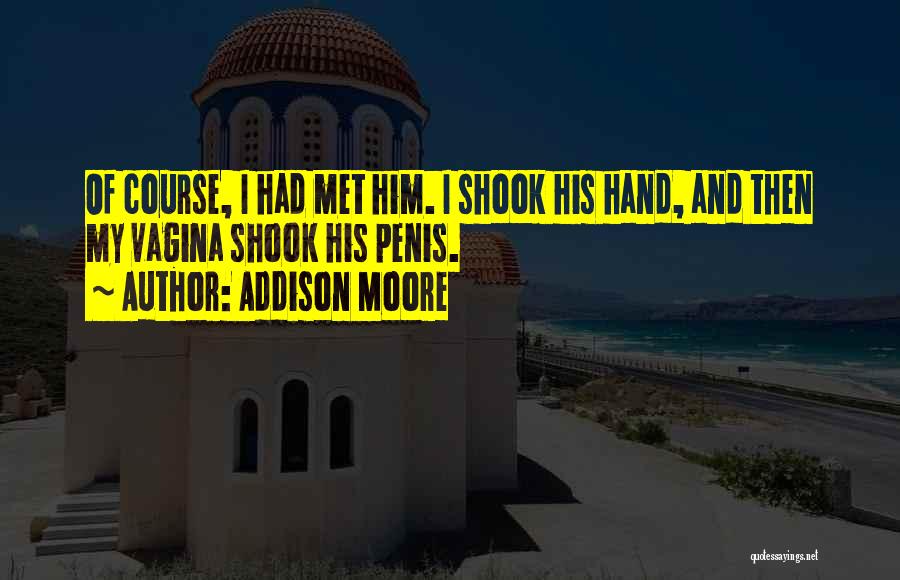 Addison Moore Quotes: Of Course, I Had Met Him. I Shook His Hand, And Then My Vagina Shook His Penis.