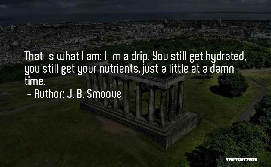 J. B. Smoove Quotes: That's What I Am; I'm A Drip. You Still Get Hydrated, You Still Get Your Nutrients, Just A Little At