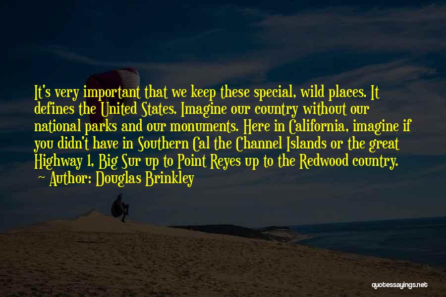 Douglas Brinkley Quotes: It's Very Important That We Keep These Special, Wild Places. It Defines The United States. Imagine Our Country Without Our