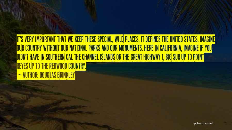 Douglas Brinkley Quotes: It's Very Important That We Keep These Special, Wild Places. It Defines The United States. Imagine Our Country Without Our