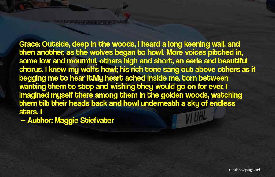 Maggie Stiefvater Quotes: Grace: Outside, Deep In The Woods, I Heard A Long Keening Wail, And Then Another, As The Wolves Began To