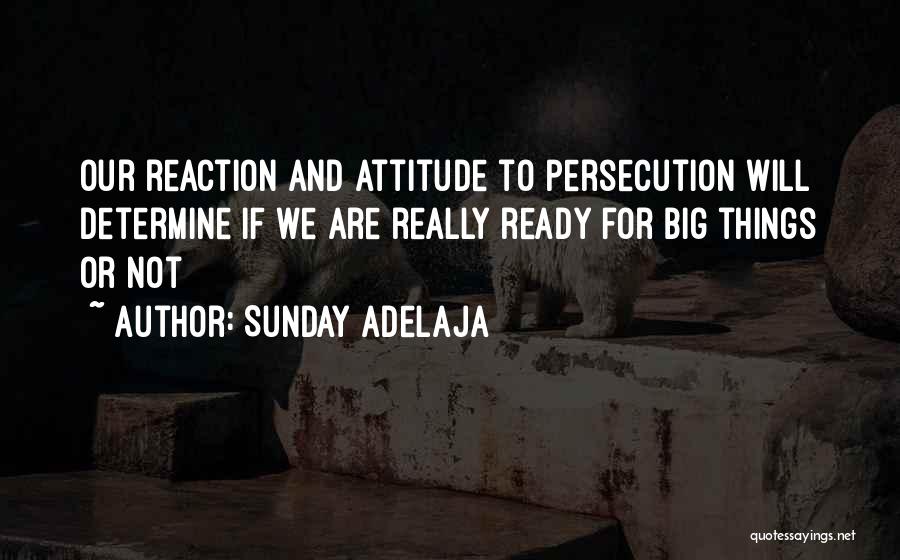 Sunday Adelaja Quotes: Our Reaction And Attitude To Persecution Will Determine If We Are Really Ready For Big Things Or Not