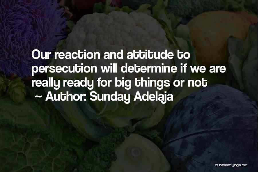 Sunday Adelaja Quotes: Our Reaction And Attitude To Persecution Will Determine If We Are Really Ready For Big Things Or Not