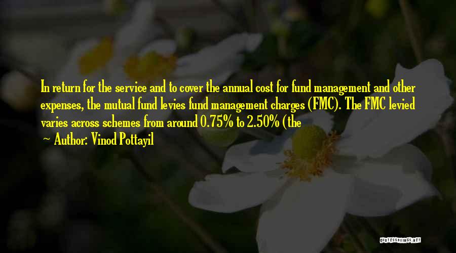 Vinod Pottayil Quotes: In Return For The Service And To Cover The Annual Cost For Fund Management And Other Expenses, The Mutual Fund