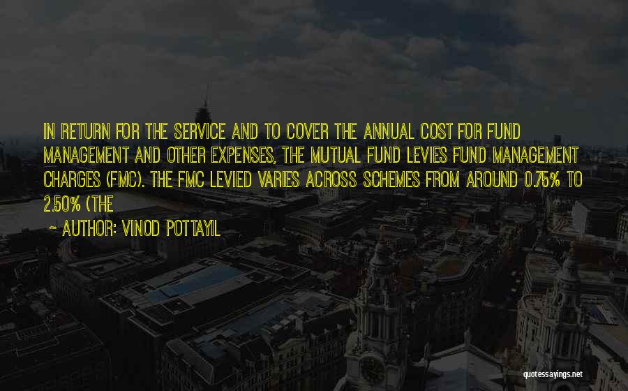 Vinod Pottayil Quotes: In Return For The Service And To Cover The Annual Cost For Fund Management And Other Expenses, The Mutual Fund