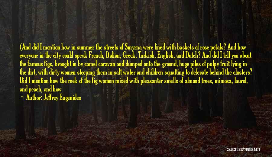 Jeffrey Eugenides Quotes: (and Did I Mention How In Summer The Streets Of Smyrna Were Lined With Baskets Of Rose Petals? And How