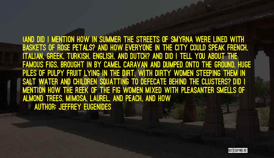 Jeffrey Eugenides Quotes: (and Did I Mention How In Summer The Streets Of Smyrna Were Lined With Baskets Of Rose Petals? And How