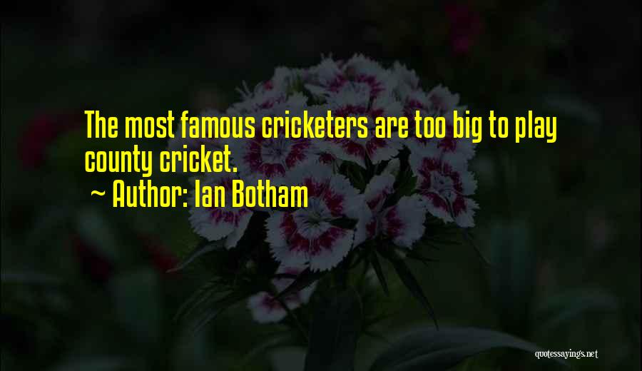 Ian Botham Quotes: The Most Famous Cricketers Are Too Big To Play County Cricket.