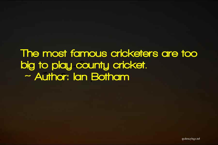 Ian Botham Quotes: The Most Famous Cricketers Are Too Big To Play County Cricket.