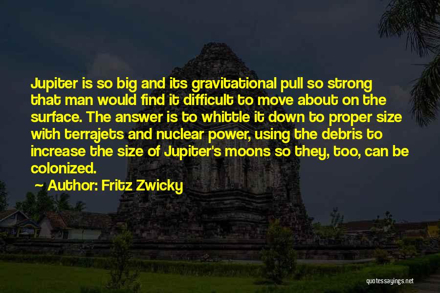 Fritz Zwicky Quotes: Jupiter Is So Big And Its Gravitational Pull So Strong That Man Would Find It Difficult To Move About On