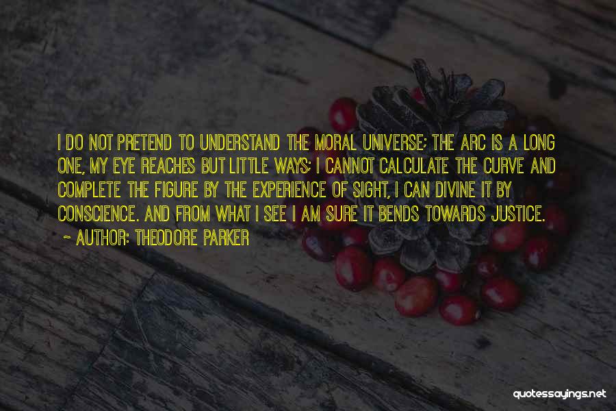 Theodore Parker Quotes: I Do Not Pretend To Understand The Moral Universe; The Arc Is A Long One, My Eye Reaches But Little