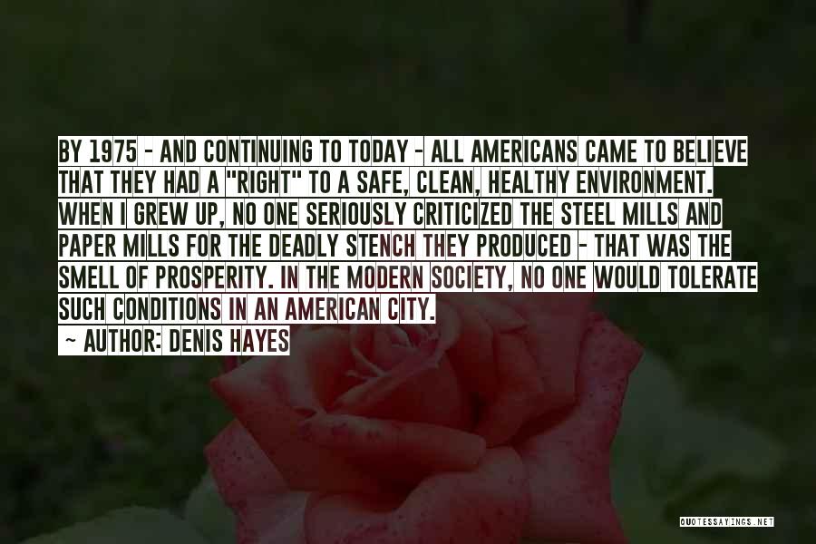 Denis Hayes Quotes: By 1975 - And Continuing To Today - All Americans Came To Believe That They Had A Right To A