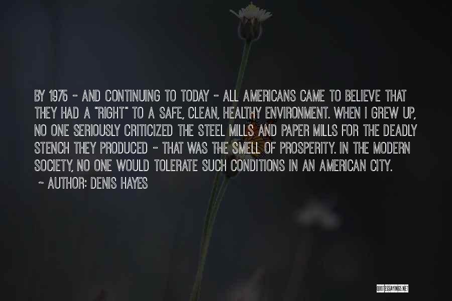 Denis Hayes Quotes: By 1975 - And Continuing To Today - All Americans Came To Believe That They Had A Right To A