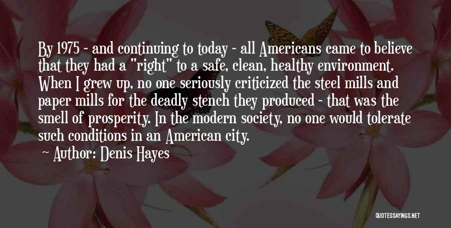 Denis Hayes Quotes: By 1975 - And Continuing To Today - All Americans Came To Believe That They Had A Right To A