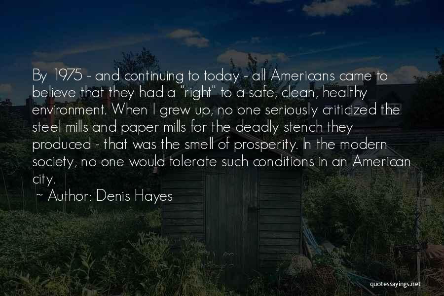 Denis Hayes Quotes: By 1975 - And Continuing To Today - All Americans Came To Believe That They Had A Right To A