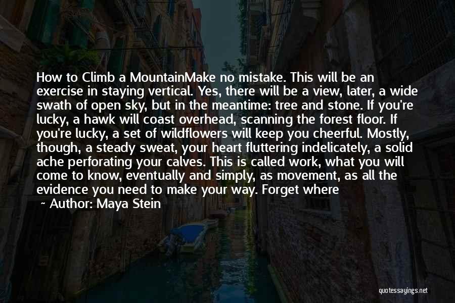 Maya Stein Quotes: How To Climb A Mountainmake No Mistake. This Will Be An Exercise In Staying Vertical. Yes, There Will Be A