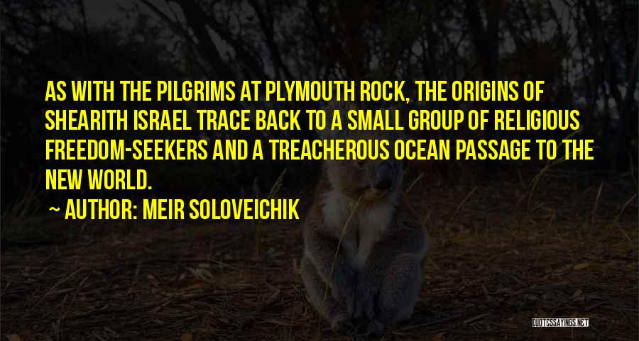 Meir Soloveichik Quotes: As With The Pilgrims At Plymouth Rock, The Origins Of Shearith Israel Trace Back To A Small Group Of Religious